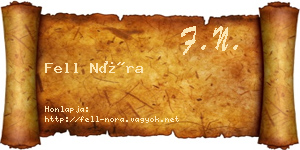 Fell Nóra névjegykártya