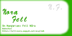 nora fell business card